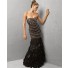 Unique Gorgeous Mermaid Strapless Long Black Feather Beading Evening Wear Dress