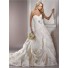 Unusual Ball Gown Sweetheart Structured Ivory Organza Couture Wedding Dress With Sash