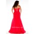 Unusual Mermaid Strapless Long Cherry Red Chiffon Beaded Plus Size Prom Dress 