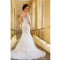 Allure Mermaid Bateau Chapel Train Beaded Destination Wedding Dress With Sleeves