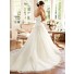 Classic Princess A Line Sweetheart Organza Sequin Beaded Wedding Dress Corset Back