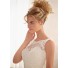 Elegant Fit And Flare Mermaid Scalloped Illusion Neckline V Back Tulle Lace Wedding Dress