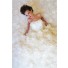 Fairy Dream Ball Gown Strapless Organza Floral Wedding Dress With Long Train