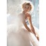 Fairy Tale Ball Gown Sweetheart Organza Ruffle Beaded Pearl Wedding Dress With Flowers