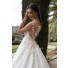 Fairy Princess Wedding Dress Sheer Back Tulle With Flowers Beads