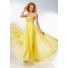 Flowing Sweetheart Neckline Long Turquoise Chiffon Beaded Prom Dress Cut Out Back