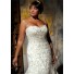 Gorgeous Mermaid Sweetheart Embroidered Satin Beaded Plus Size Corset Wedding Dress