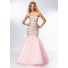 Gorgeous Mermaid Sweetheart Light Pink Tulle Beaded Sparkly Prom Dress Corset Back