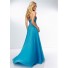 Gorgeous Strapless Sweetheart Long Sky Blue Chiffon Oebre Beaded Sparkly Prom Dress