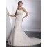 Modern Trumpet/ Mermaid Sweetheart Empire Chapel Train Lace Wedding Dress With Beaded Crystal Sash