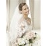 Romantic Princess A Line Strapless Vintage Tulle Lace Wedding Dress With Crystal Sash