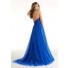 Stunning Mermaid Strapless Royal Blue Prom Dress With Detachable Tulle Skirt