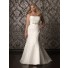 Trumpet Mermaid strapless chapel train lace plus size wedding dress with crystals sash