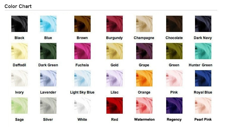 chiffon color chart